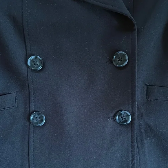 Halogen Black Women's Sleeveless Double-Breasted Trench Vest medium - Picture 9 of 16